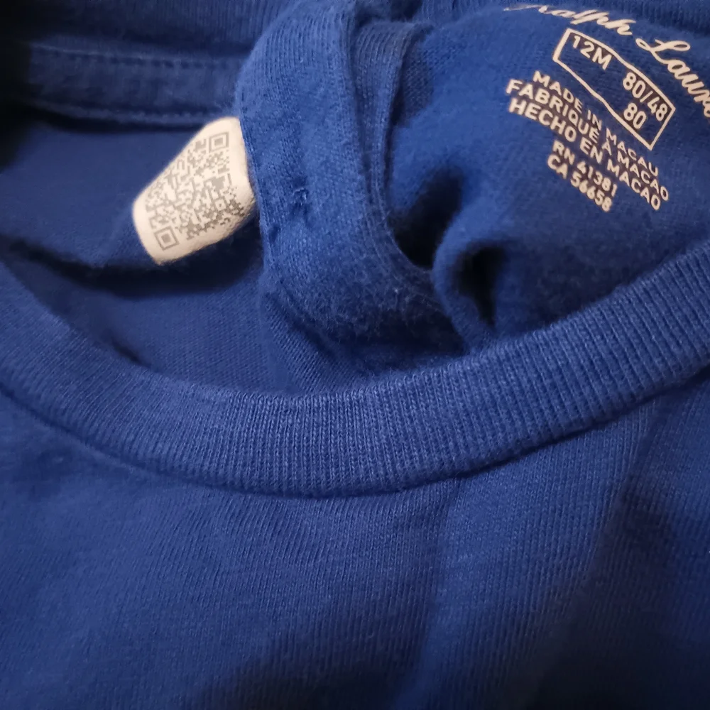 Ralph Lauren Kids' Blue Polo Bear Graphic Tee